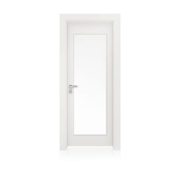 Εσωτερική πόρτα laminate με τζάμι AlfaIndoor Glass CR – 4 / alfa wood / cfw